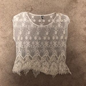 Lace and mesh overlay